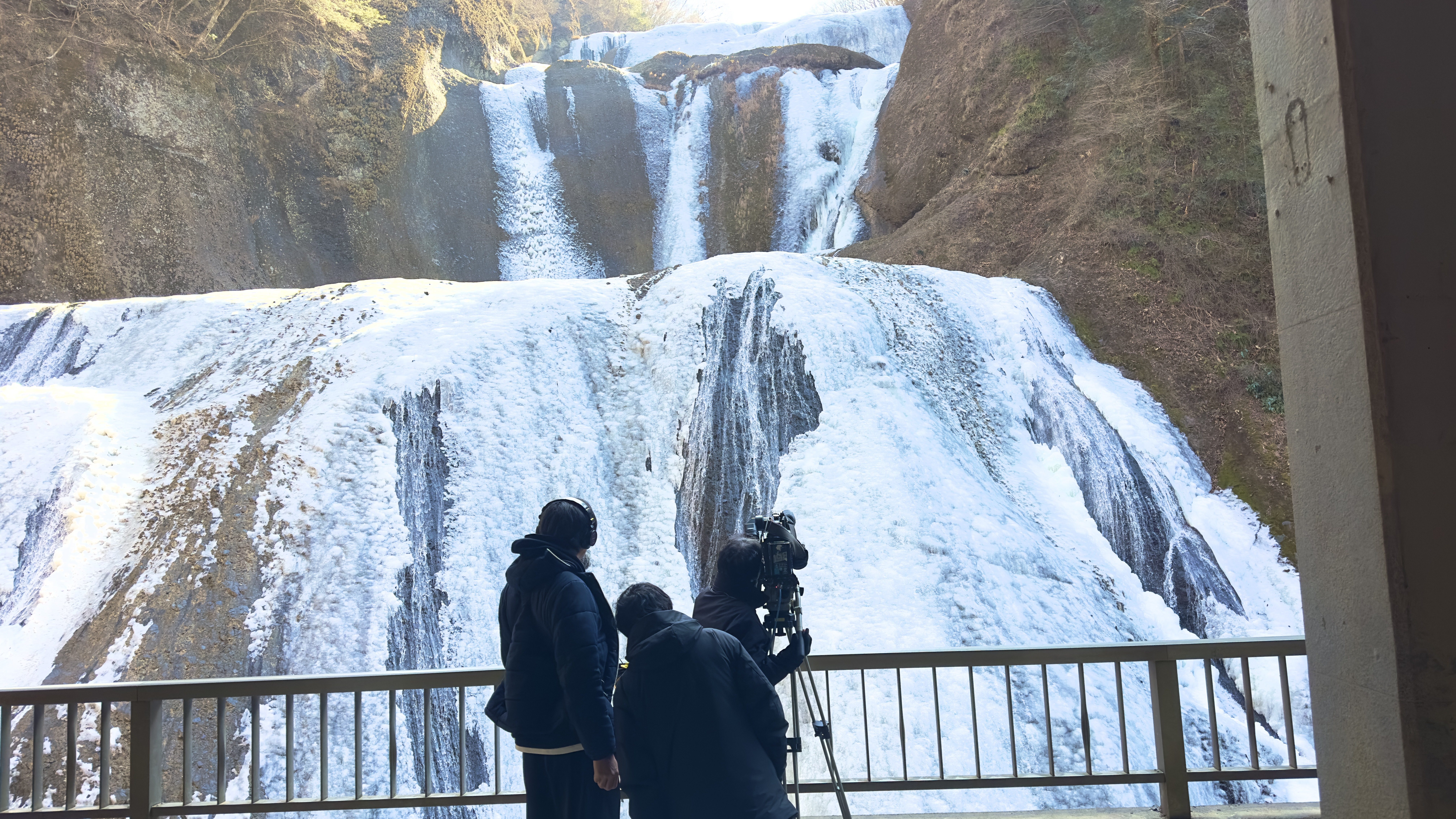 袋田の滝 第一観瀑台 フジテレビに遭遇しました