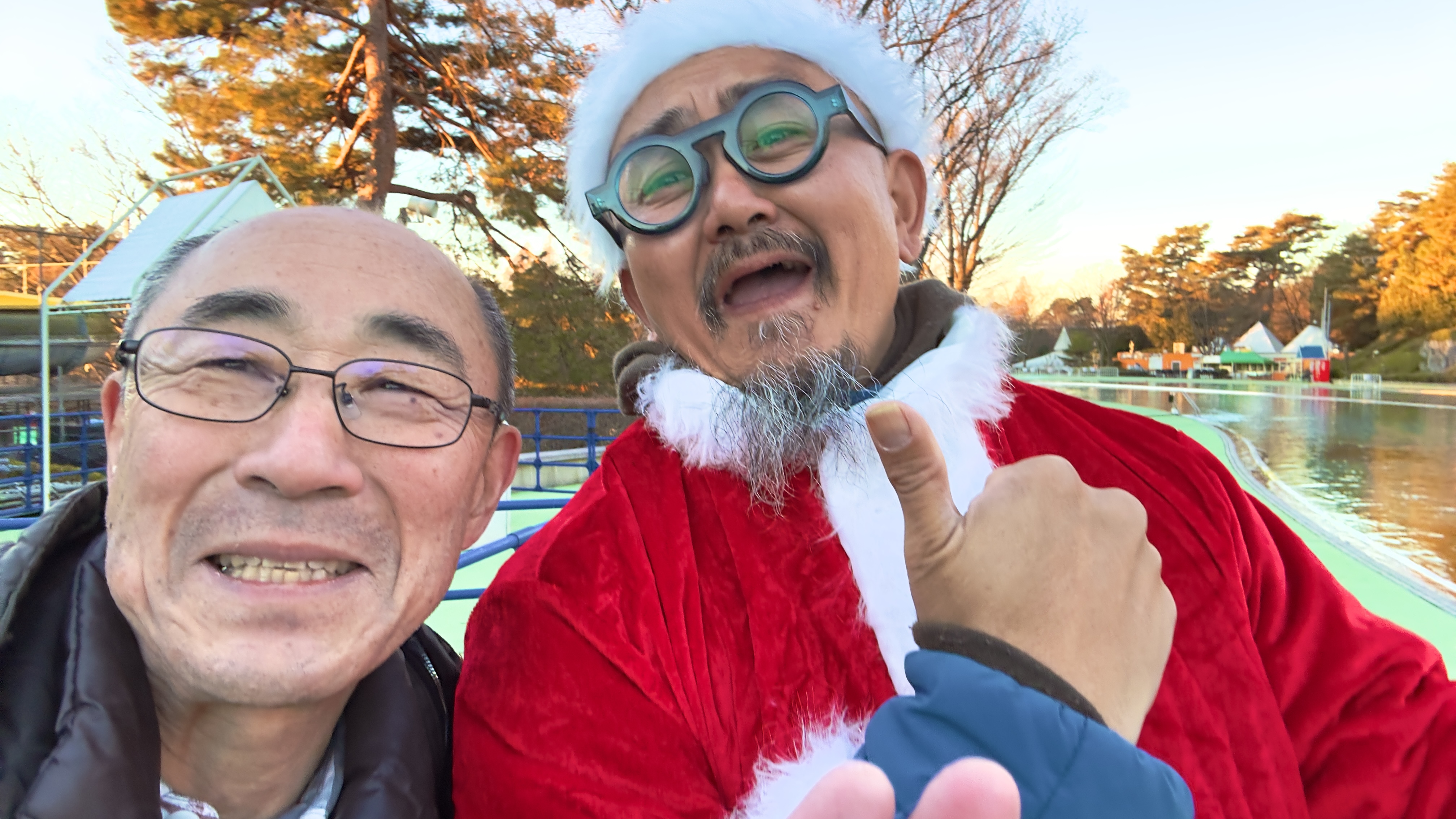 多摩湖フィッシングエリアのオーナーとツーショット