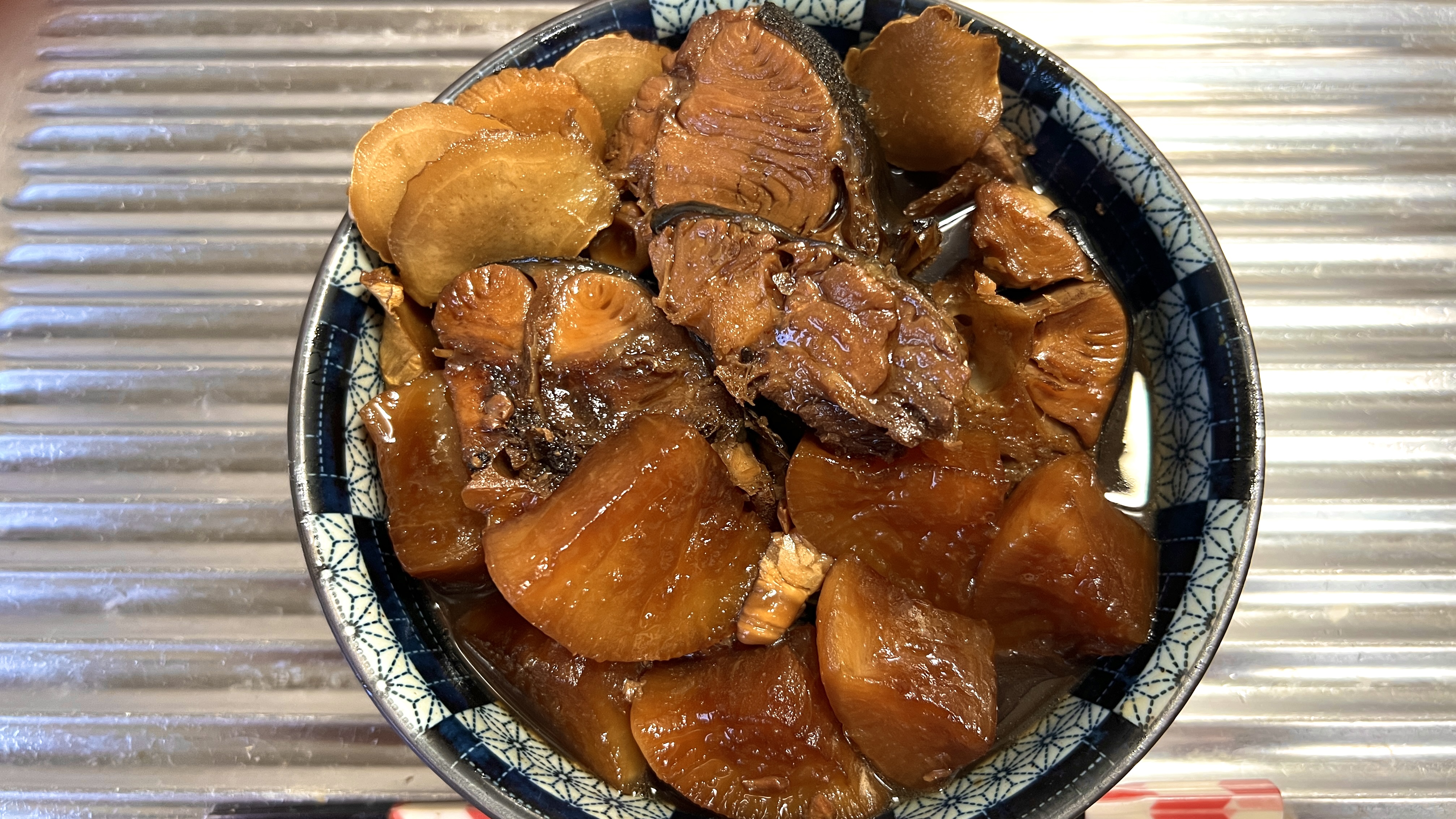 丸大根でブリ大根を作ったよ